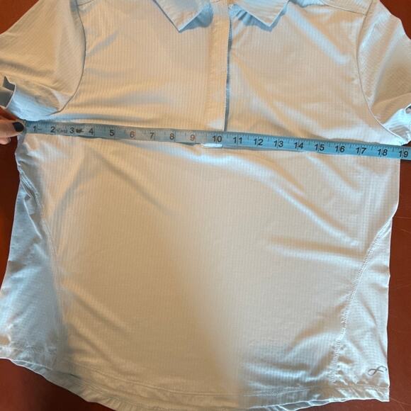 Free Fly Womens Elevate Sports Polo Light Blue Small Recycled Material - Picture 3 of 8